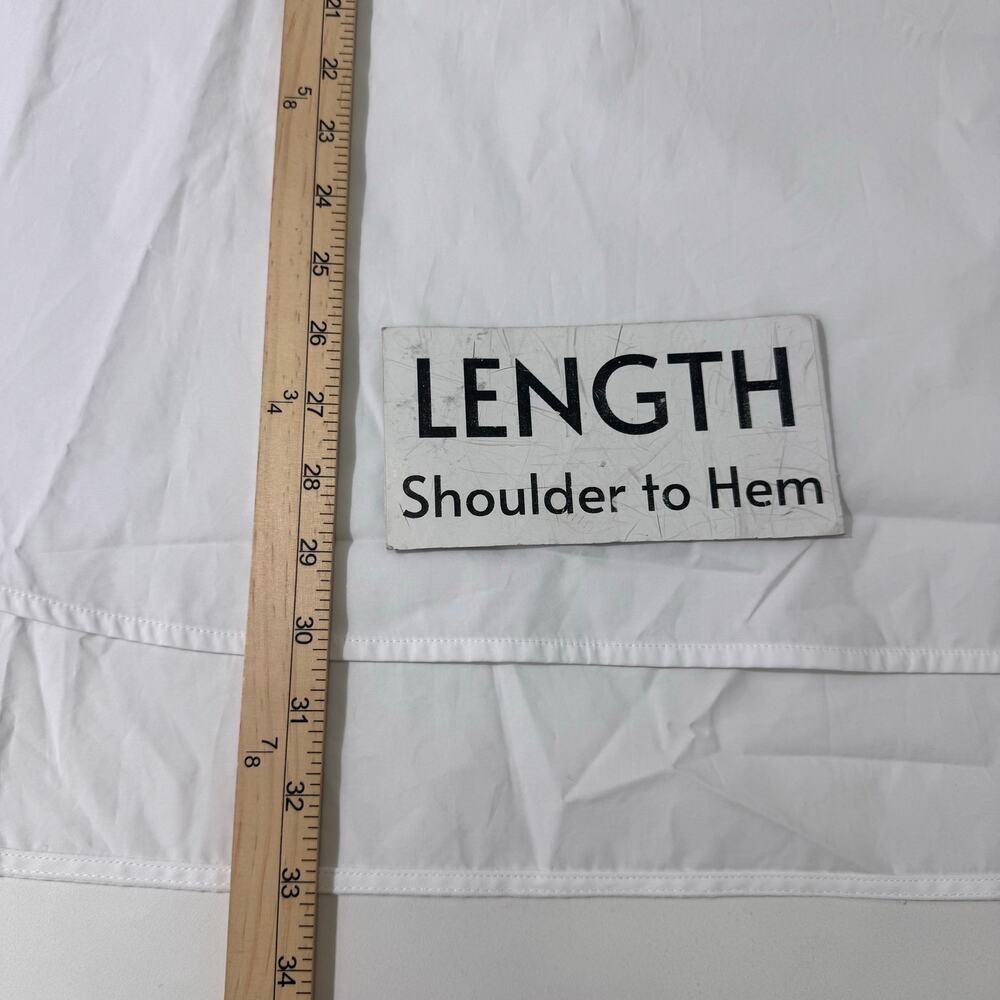 NWT Marina Rinaldi Hi Low White Cotton T-Shirt US 20 Minimalist Sporty Old Money - Picture 6 of 10
